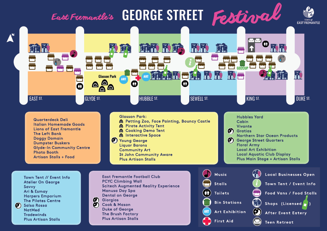 East Fremantle's George Street Festival Map