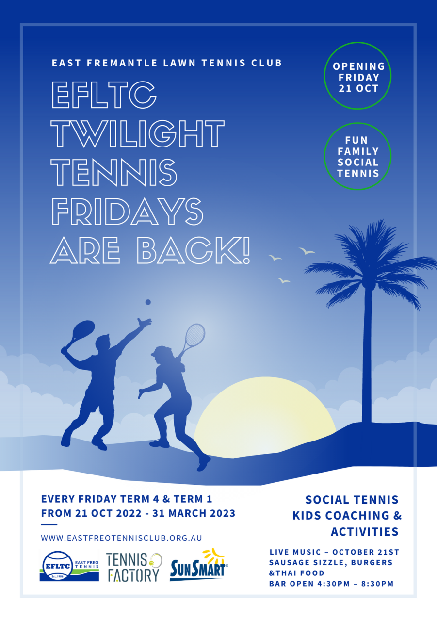 Twilight Tennis Fridays are back