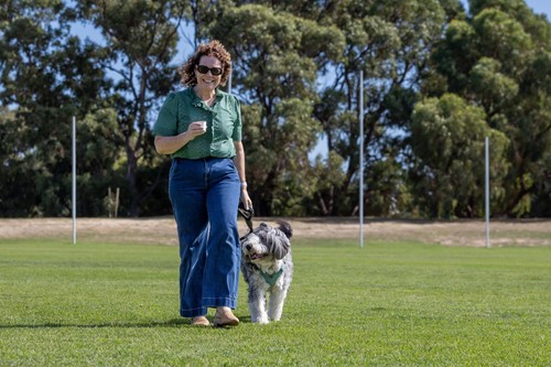 Where can you exercise your dog off leash in the Town?