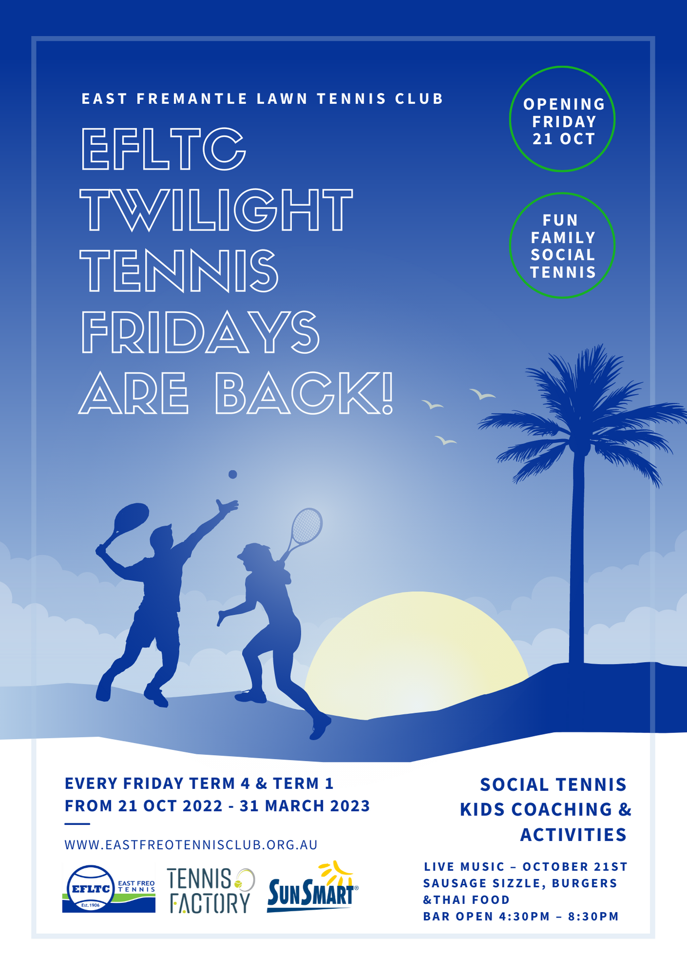 East Fremantle Lawn Tennis Club Twilight Tennis Nights