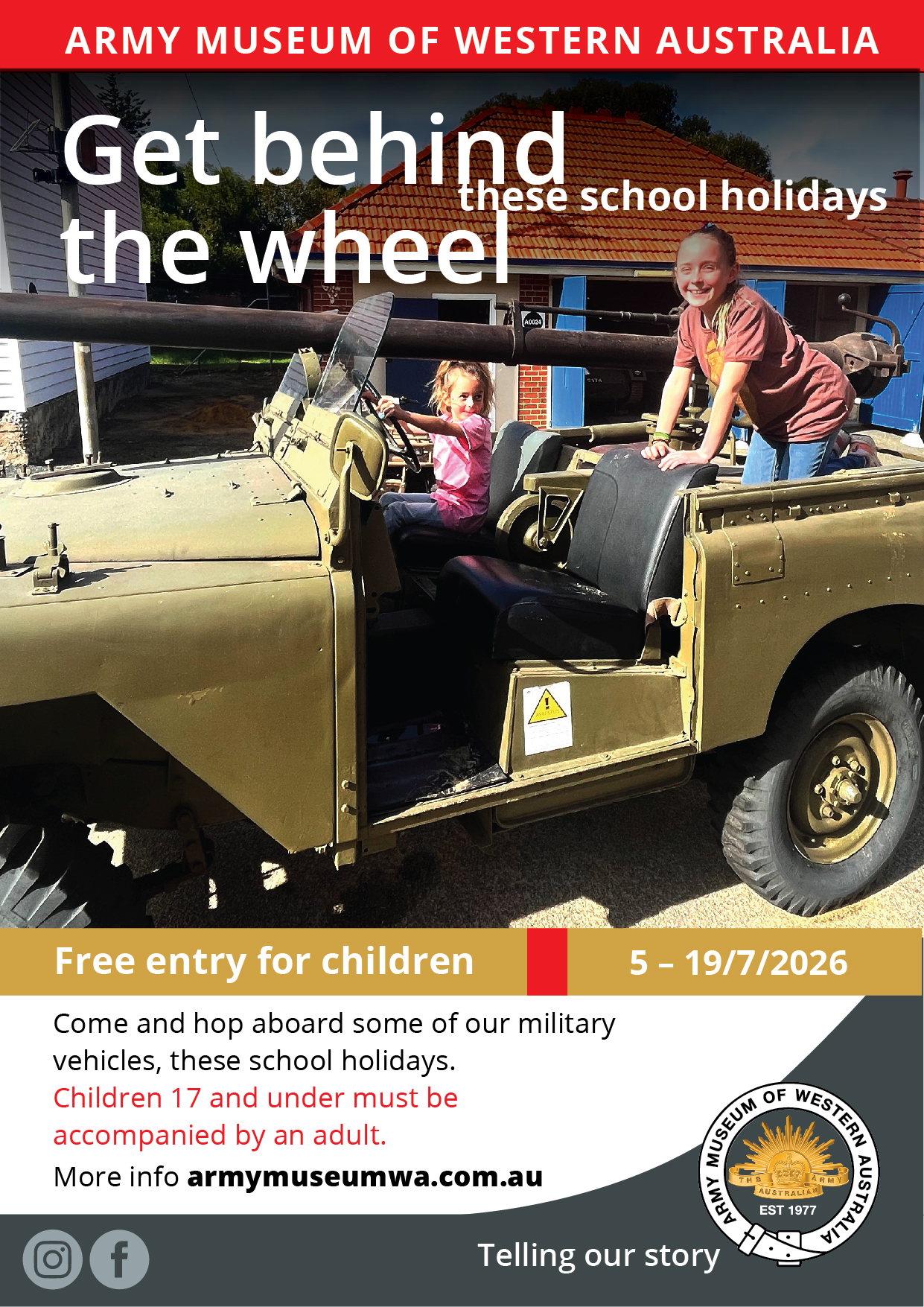 School Holidays Army Museum of WA